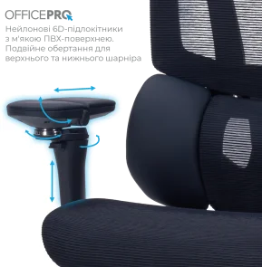 Фото: Крісло OfficePro Unity OC710B Black № 11 | KTC