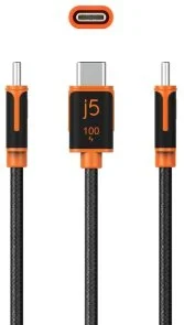 Фото: Кабель J5create 100W Type-C / Type-C 3m Black (JUCX25L30-N) № 3 | KTC