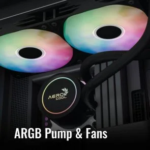 Фото: Система рідинного охолодження AeroCool Abyss L240R Black (ACLA-AB24117.11) № 6 | KTC