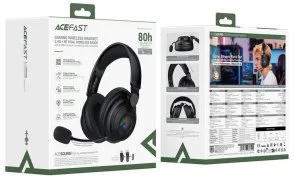 Фото: Гарнітура Acefast H15 WL/BT/Jack 3.5 Black (6974316286424) № 6 | KTC