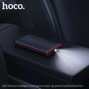 Фото: Бустер Hoco QS5 Refined Intelligent Emergency Start-Up Power Bank Black (6942007643689) № 6 | KTC