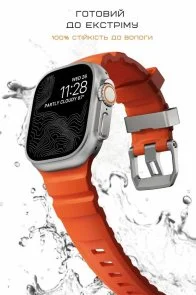 Фото: Ремінець Nomad for Apple Watch 46/49mm - Rocky Point Natural Titanium Hardware Magma (NM014872858) № 8 | KTC