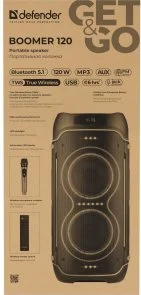 Фото: Акустика для вечірок Defender Boomer 120 Black (65127) № 12 | KTC