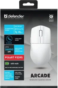 Фото: Миша Defender Arcade GM-381 White (52382) № 4 | KTC
