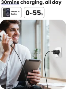 Фото: Зарядний пристрій UGREEN X513 QC PD 30W Black (UGR-65007) № 6 | KTC