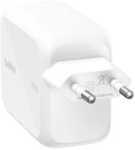 Зарядний пристрій Belkin UltraCharge GaN 67W White (WCH022KQWH)