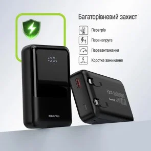 Фото: Батарея універсальна ColorWay DigiPower 20000mAh 45W Built-in Cable Type-C/Lightning (CW-PB200LP04BK) № 7 | KTC