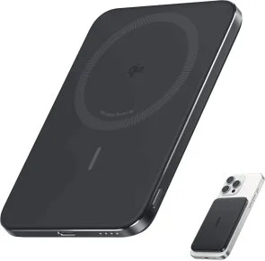 Фото: Батарея універсальна Anker Nano MagGo Slim 5000mAh 20W Qi2 15W Black (A1665H11) № 2 | KTC