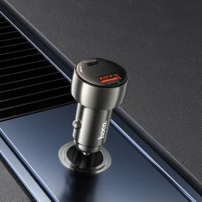 Фото: Автомобільний зарядний пристрій Hoco Z50 Leader QC3.0 PD 48W Metal Gray (6931474798756) № 3 | KTC