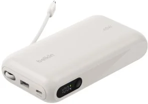 Фото: Батарея універсальна Belkin UltraCharge with Integrated Cable and Display 20000mAh 45W Sand (BPB030hqSA) № 9 | KTC
