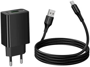Фото: Зарядний пристрій Hoco CS92A Leader 18W Black with AM/Type-C (6942007671057) № 6 | KTC