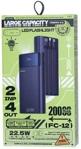 Фото: Батарея універсальна Remax FC-12 20000mAh 22.5W Black built-in Cable (6954851253341) № 3 | KTC