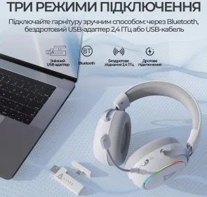 Фото: Гарнітура Ajazz AHM10 Max White (AHM10-MAX-W) № 18 | KTC
