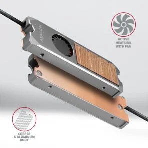 Фото: Радіатор Axagon for SSD M.2 2280 (CLR-M2FAN) № 3 | KTC
