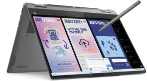 Фото: Ноутбук Lenovo Yoga 7 2-in-1 14ILL10 83JQ00HERA Luna Grey - 14" OLED 60 Гц / Intel Core Ultra 5 / 226V / DDR5 16 ГБ / PCI-E SSD 512 ГБ / Intel Arc graphics № 5 | KTC