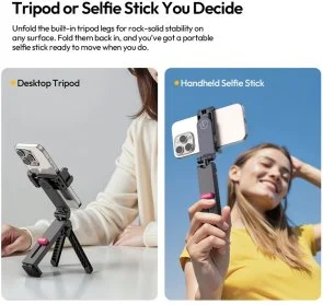 Фото: Універсальний тримач Ulanzi MA89 MagLock Phone Holder Tripod Black (T169) № 5 | KTC