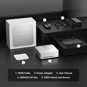 Фото: Персональний комп'ютер GEEKOM A9 Max (GMA9MAXAI9HX470-321T-EU) - AMD Ryzen AI 9 HX 470 / 32 ГБ DDR5 / PCI-E SSD 1 ТБ / AMD / Radeon Graphics, UMA / 120 Вт № 8 | KTC