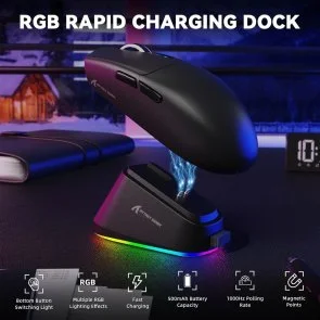 Фото: Миша Attack Shark G3 Pro Black (G3PROB_AS) № 4 | KTC