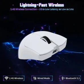 Фото: Миша Attack Shark X11SE WL/BT/USB White (X11SEW_AS) № 4 | KTC