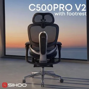Фото: Крісло SIHOO C500 V2 with footrest Black (C500-V2-B101-JT) № 6 | KTC