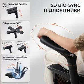 Фото: Крісло SIHOO C300 Lite V2 White (C300-LITE-V2-B102) № 13 | KTC