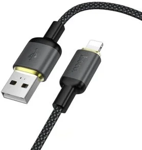 Фото: Кабель Hoco X128 Benefit 12W AM / Lightning 1m Black (6942007681070) № 2 | KTC