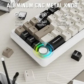 Фото: Клавіатура Attack Shark X66 ENG/UKR WL/BT/USB Cheese White (X66CW_AS) № 8 | KTC