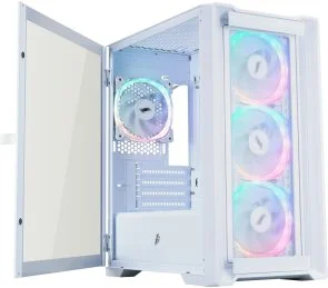 Фото: Корпус 1stPlayer T4-G-WH-4FS7-W White with window № 3 | KTC