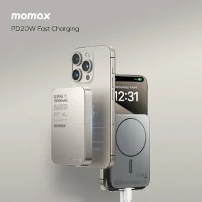 Фото: Батарея універсальна Momax Q.MAG X1 10000mAh 20W / Qi 15W Titan (IP117AE) № 7 | KTC