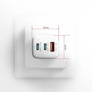 Фото: Зарядний пристрій Axagon ACU-DPQ65 PD QC3.0 GaN 65W White (ACU-DPQ65W) № 9 | KTC