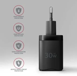 Фото: Зарядний пристрій Axagon ACU-PQ30 PD QC3.0 30W Black № 5 | KTC