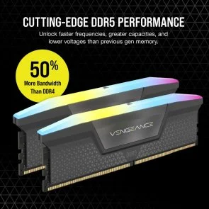 Фото: Оперативна пам’ять Corsair Vengeance RGB Gray DDR5 2x32GB (CMH64GX5M2D6000Z40) № 4 | KTC