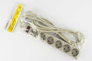 Мережевий фільтр Logan SFG6-3 3/6 сірий