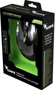 Фото: Миша Esperanza MX401 Hawk Black/Green (EGM401KG) № 5 | KTC