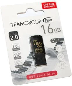 Фото: Флешка USB Team C171 16GB Black (TC17116GB01) № 3 | KTC