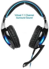 Фото: Гарнітура Sades SA-902 Snuk LED Black/Blue (SA-902 Black/Blue) № 2 | KTC