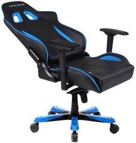 Крісло ігрове DXRacer King OH/KS57/NB, PU шкіра, Al основа, Black/Blue