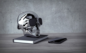 Портативна акустика Jarre Technologies AeroSkull XS Plus Chrome Silver (ML80070)