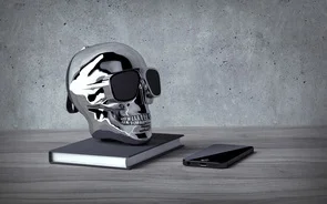 Фото: Портативна колонка Jarre Technologies AeroSkull XS Plus Chrome Silver (ML80070) № 3 | KTC