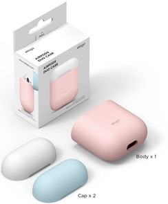 Чохол для Airpods Elago - Duo Case Pink/White/Pastel Blue (EAPDO-PK-WHPBL)