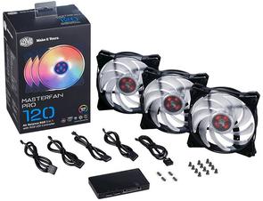 Кулер для корпуса 120x120х25mm Cooler Master MFY-B2DC-133PC-R1, 650-1300об/хв, 6-20дБ, 4pin + RGB LED контролер