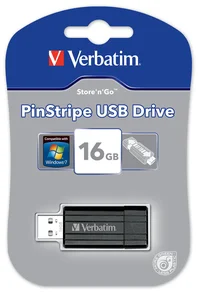Фото: Флешка USB Verbatim PinStripe 16 ГБ (49063) чорна № 4 | KTC