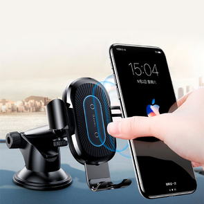 Кріплення для мобільного телефону Baseus Wireless Charger Gravity Car Mount Black (WXYL-A01)