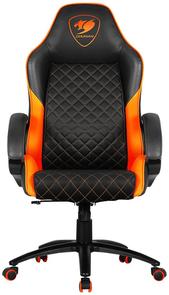 Крісло ігрове Cougar Fusion, PU шкіра, Al основа, Black/Orange