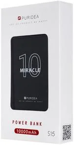 Фото: Батарея універсальна Puridea S15 10000mAh Black (S15-Black) № 4 | KTC