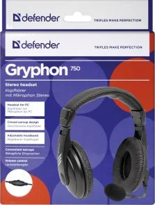Фото: Гарнітура Defender HN-750 Black (63750) № 2 | KTC