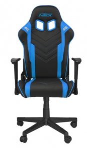 Крісло ігрове DXRacer NEX EC/OK134/NB, PU шкіра, Black/Blue