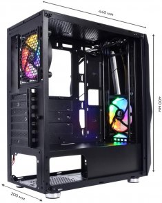 Корпус QUBE Turbo Black with window (TURBO_FMNU3)