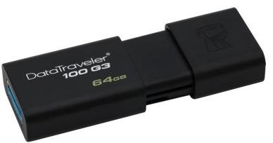 Флешка USB Kingston DT100 G3 2x64GB Black (DT100G3/64GB-2P)