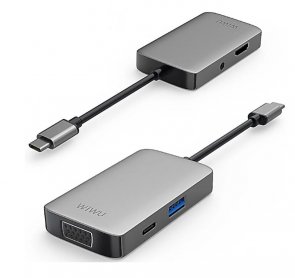 USB-хаб WIWU Alpha 5in1 USB-C Hub A513HVP Grey